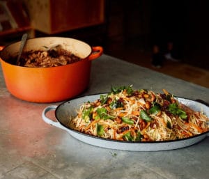 Lime and poppy seed slaw