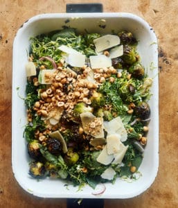 Brussels sprout and parmesan salad