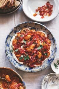 Butter beans with roasted cherry tomatoes