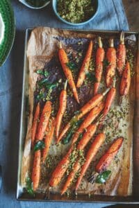 Roasted carrots with curry leaf dukkah