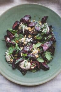 Roasted beets with tarragon and walnut tarator