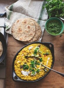 Red lentil dal with potato and fennel